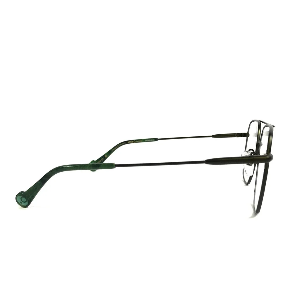 Etnia Barcelona Eyeglasses Frames ADYTON GR Green Aviator Wire Rim 55-16-140
